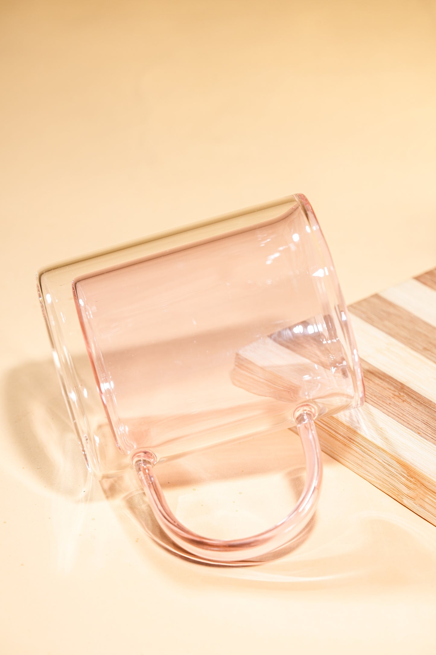 Pink Halo Double Wall Glass Mug Set of 2 (250ml)