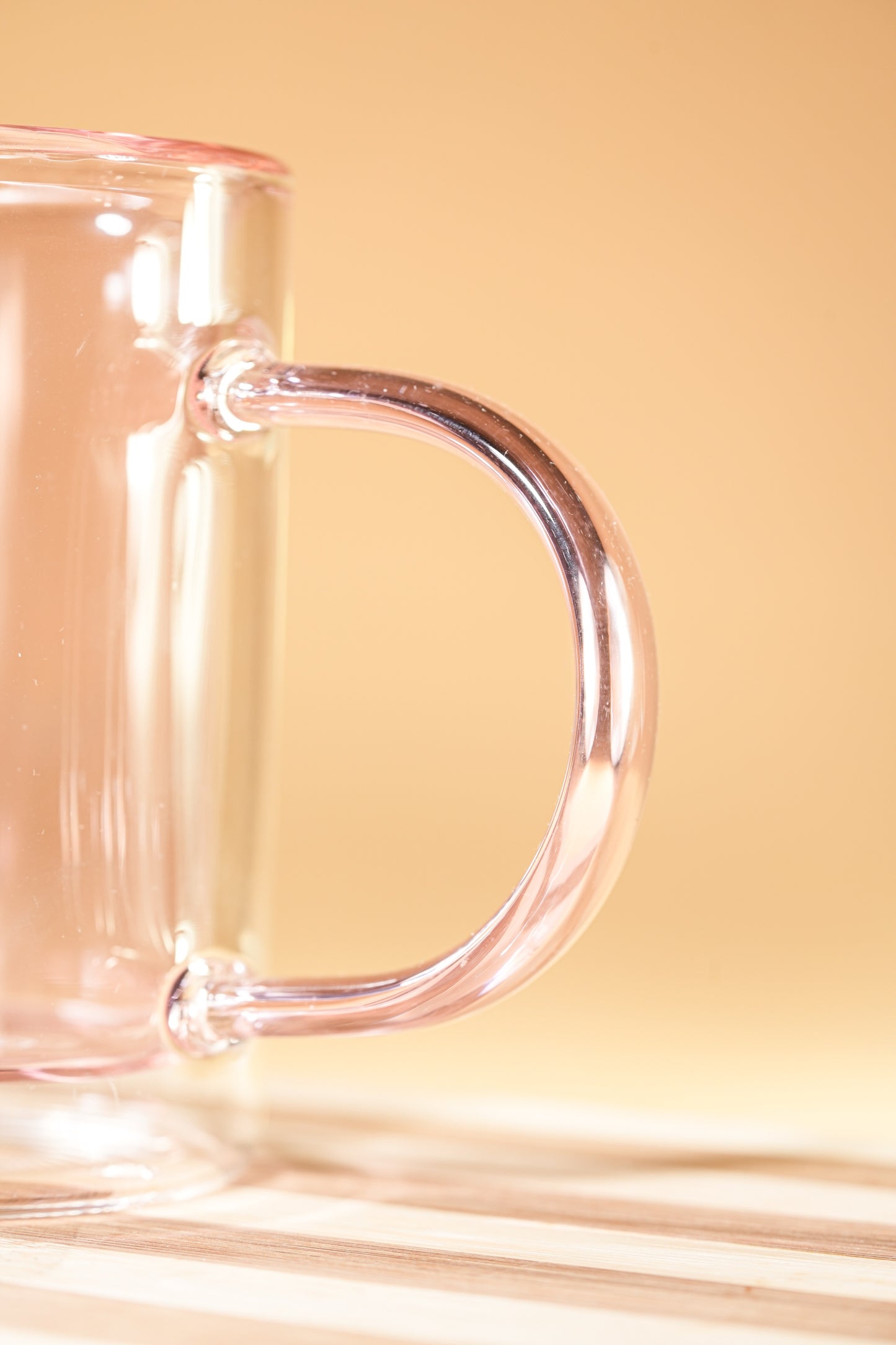 Pink Halo Double Wall Glass Mug Set of 2 (250ml)