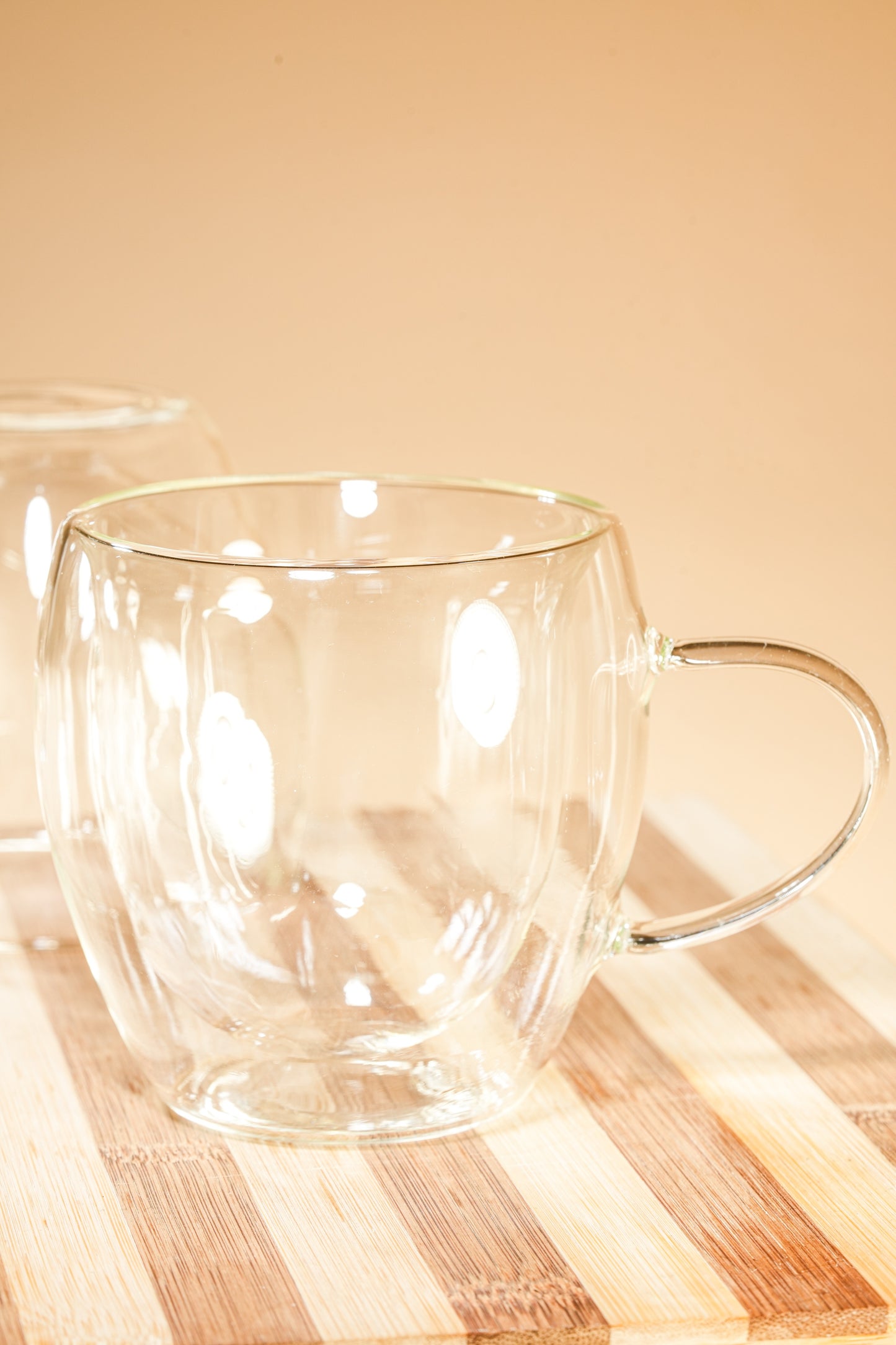 Therma Bloom Double Wall Glass Mug Set of 2 (250ml)