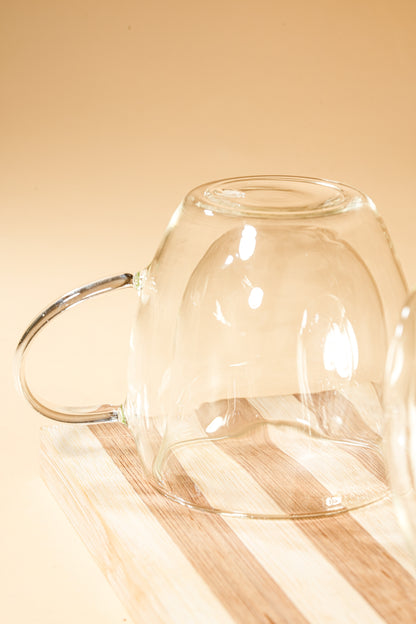 Therma Bloom Double Wall Glass Mug Set of 2 (250ml)