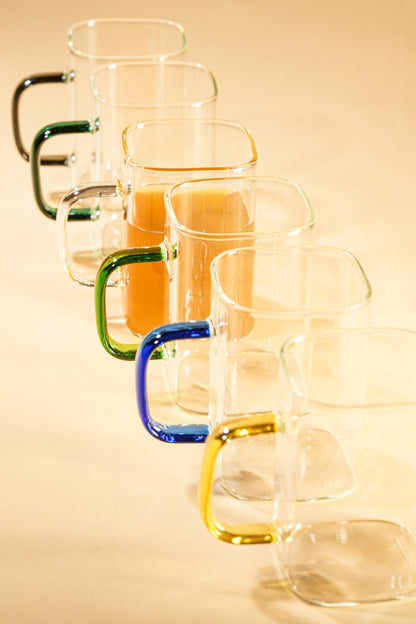 Lume Arc Borosilicate Glass Mug Set of 6 (230ml)