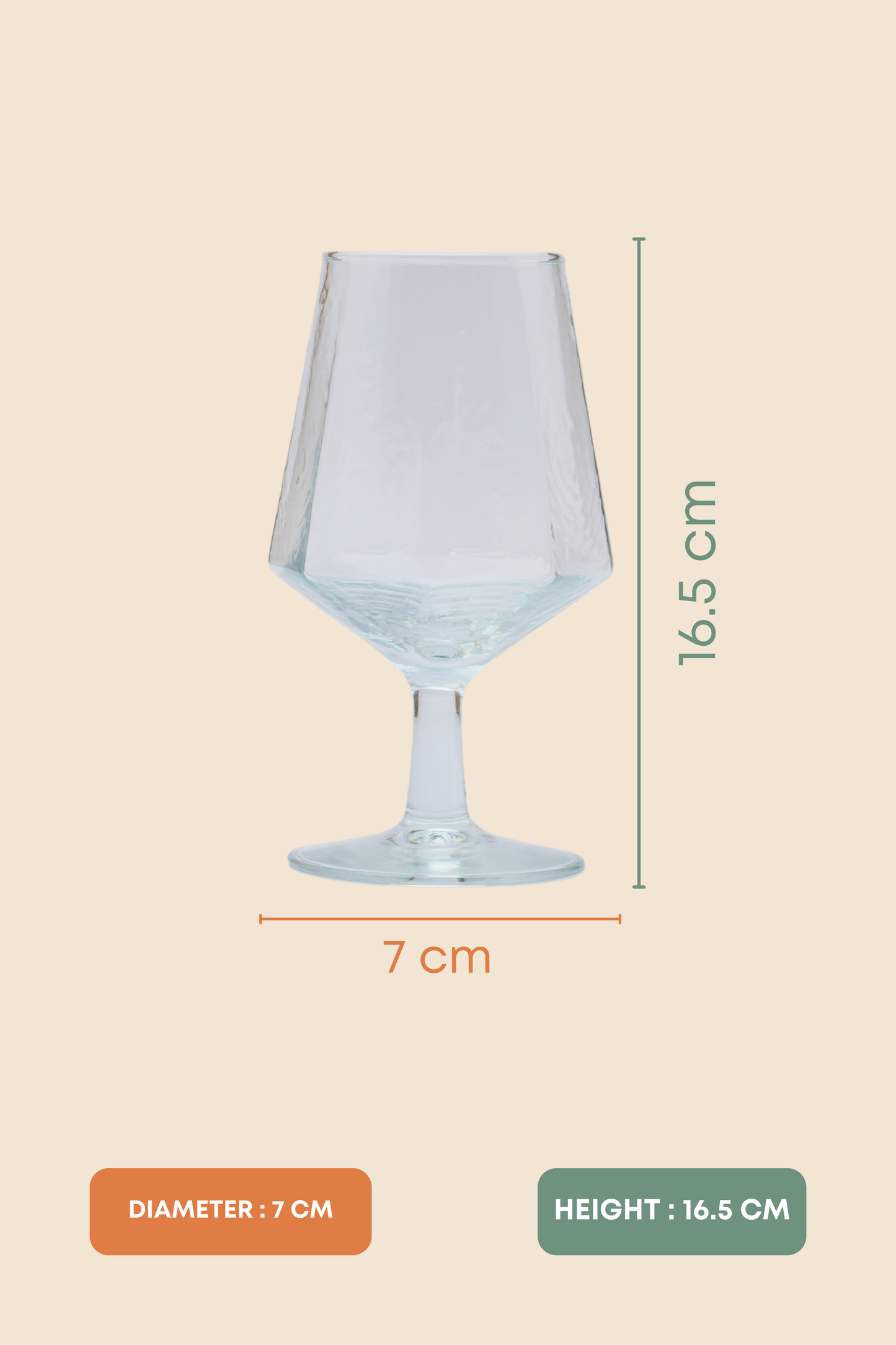 GeoRipple Wine Glass Set of 6 (435ml)