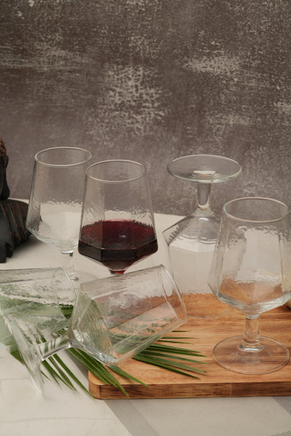 GeoRipple Wine Glass Set of 6 (435ml)