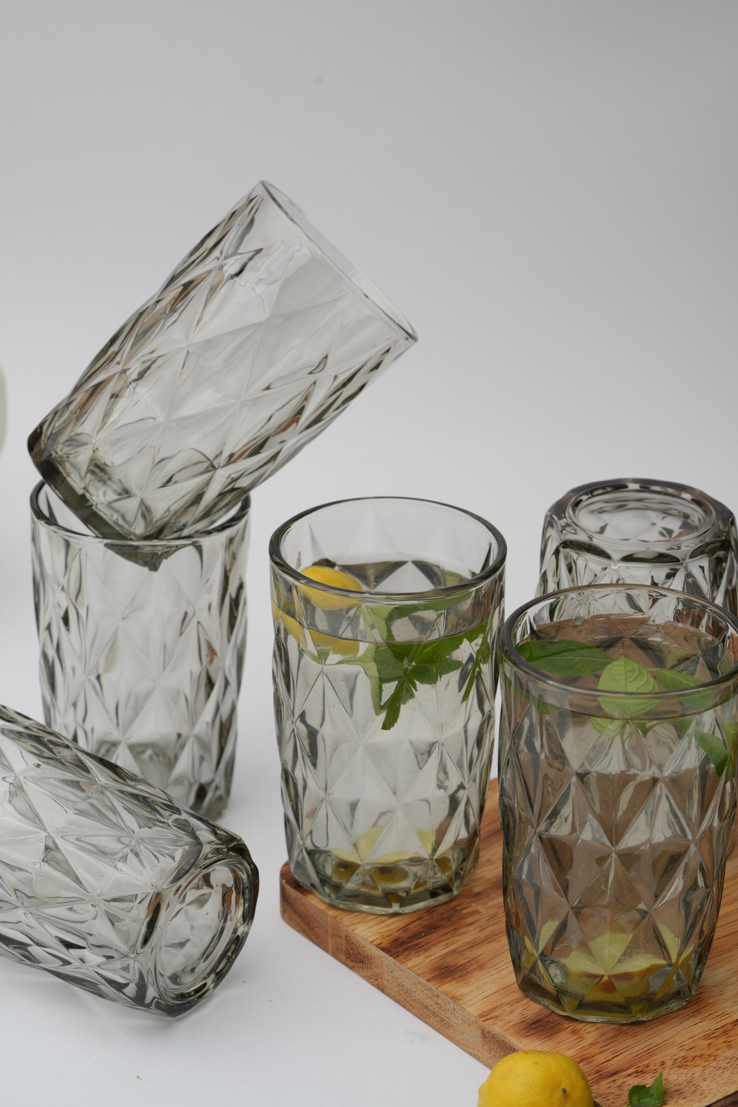 Grace Obsidian Smoke Glass Set of 6 (400ml)