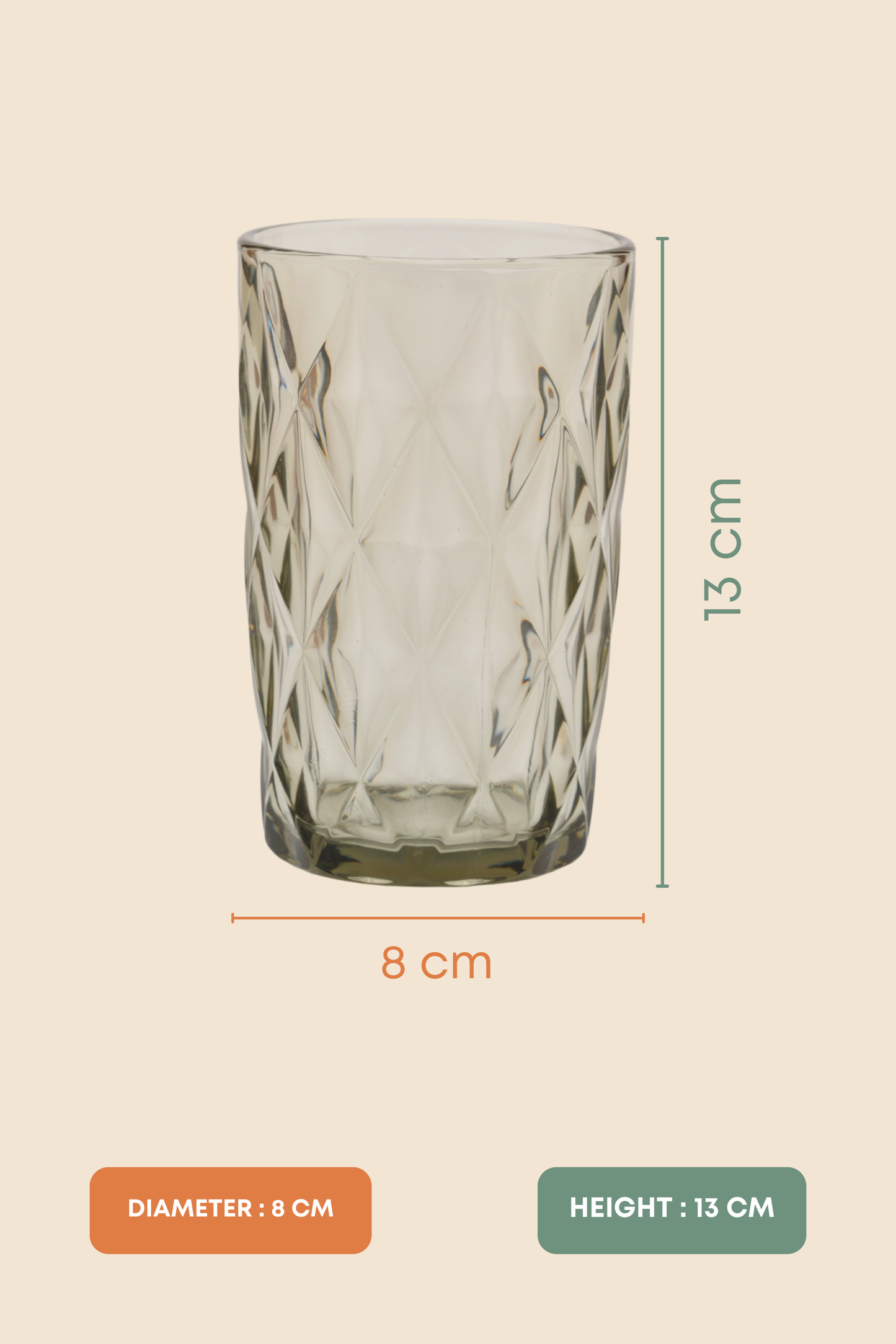 Grace Obsidian Smoke Glass Set of 6 (400ml)
