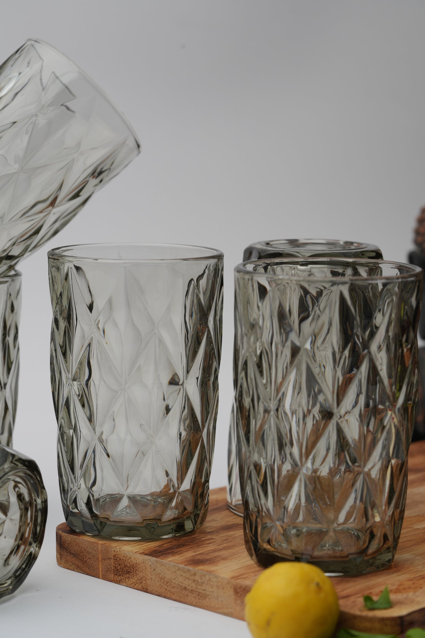 Grace Obsidian Smoke Glass Set of 6 (400ml)