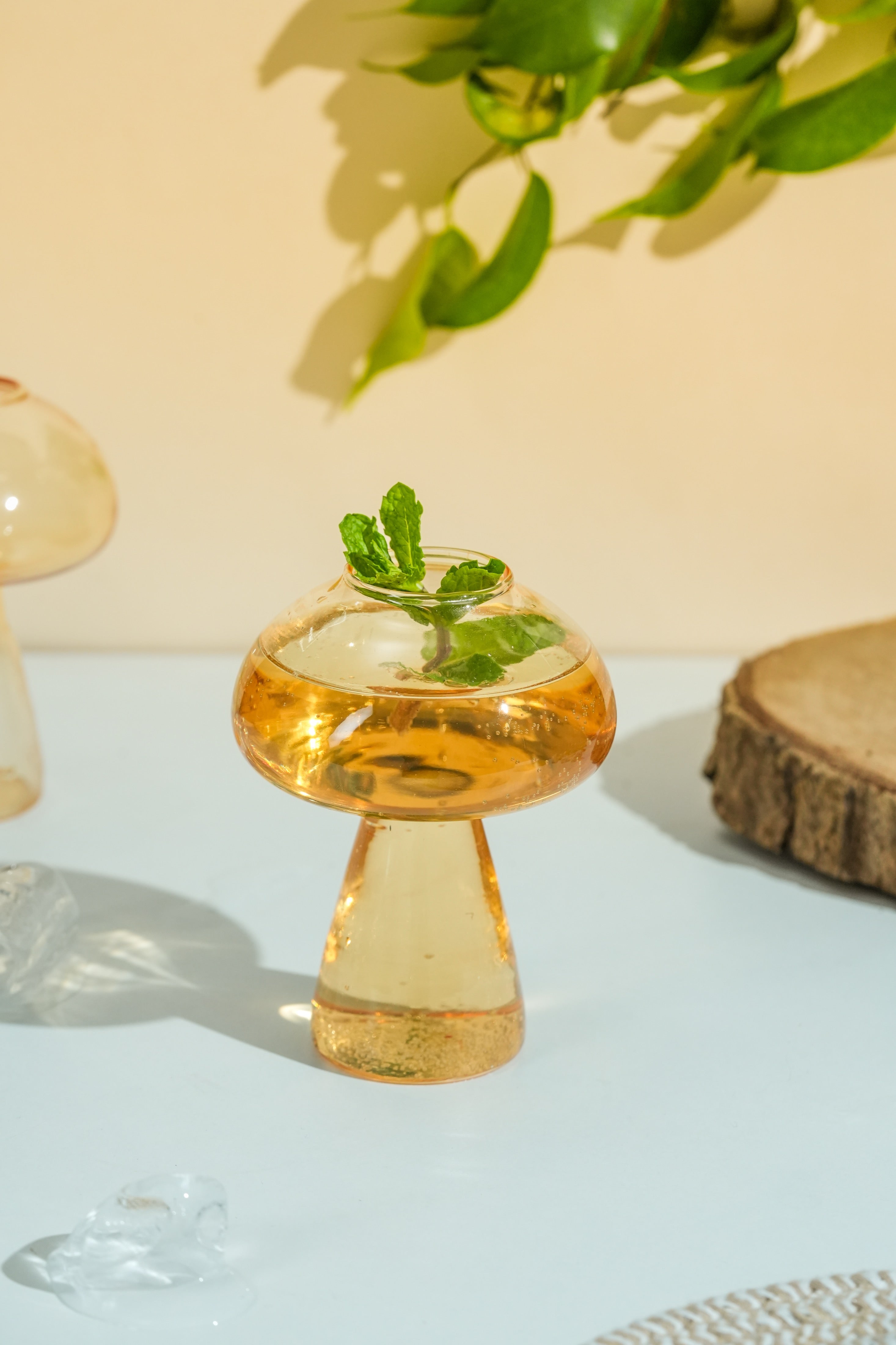 Amber Fungi Cocktail Glass Set of 2 (180ml)
