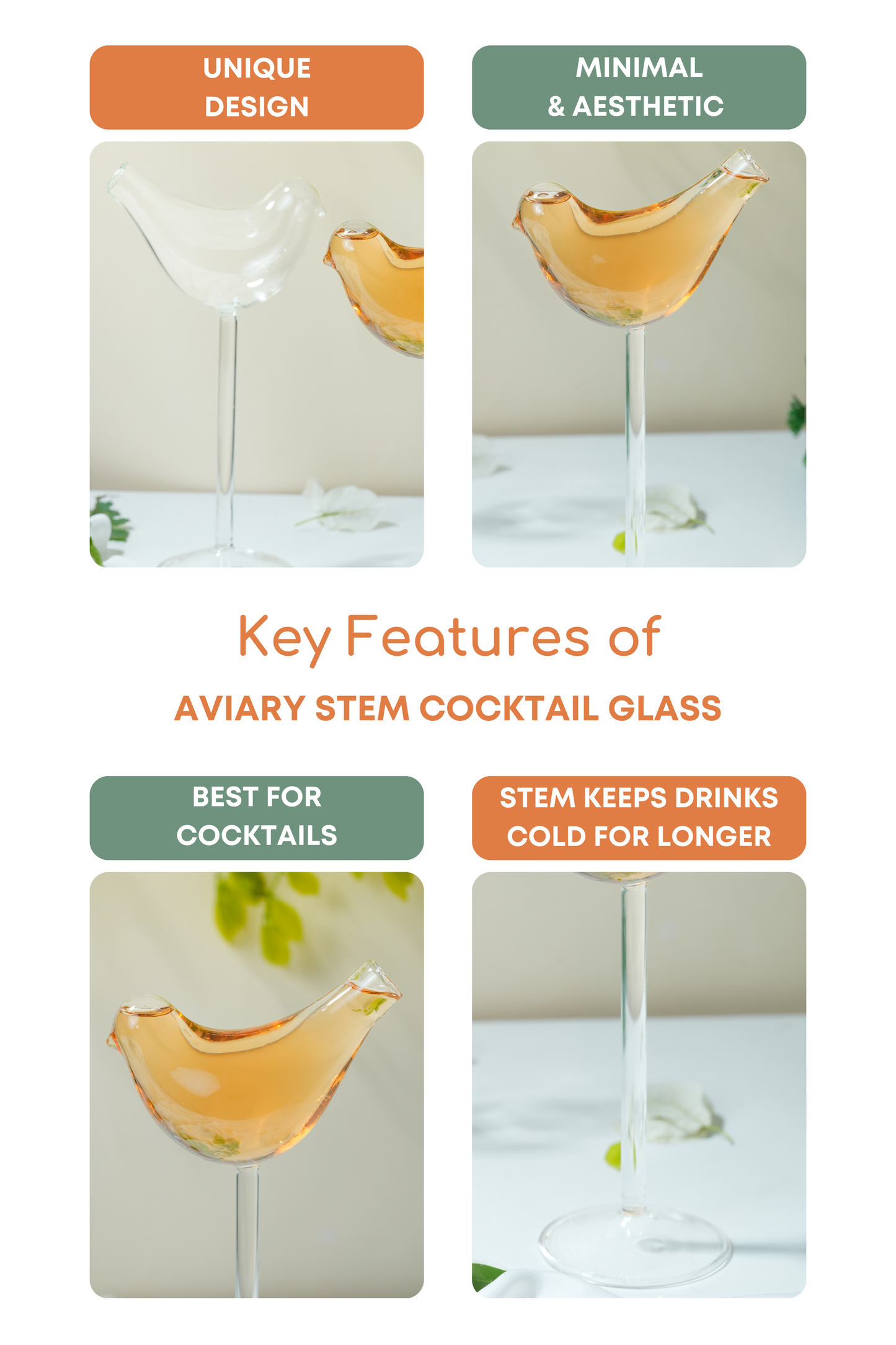 Aviary Stem Cocktail Glass Set of 2 (250ml)