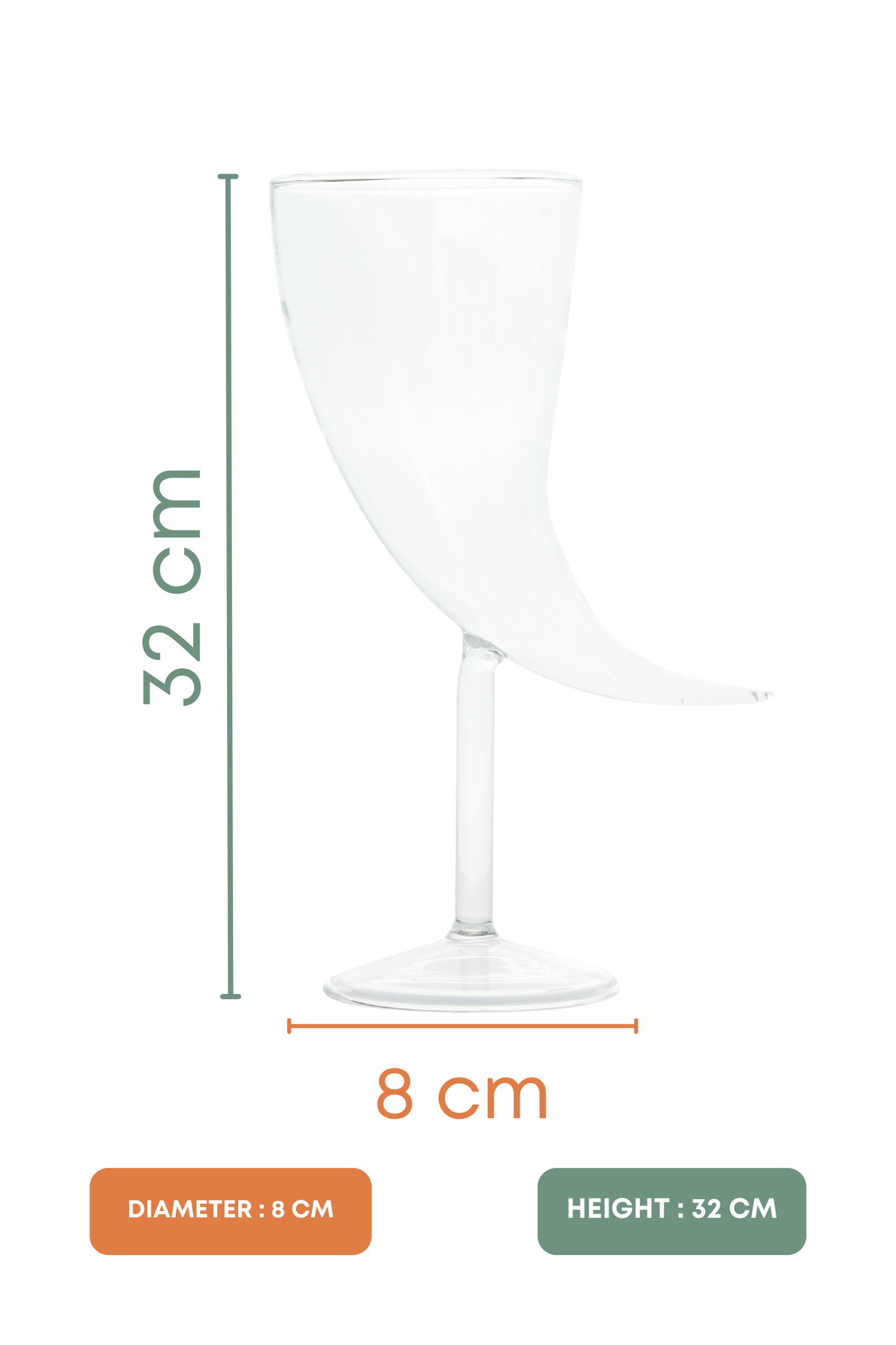 Viking Horn Cocktail Glass Set of 2 (350ml)