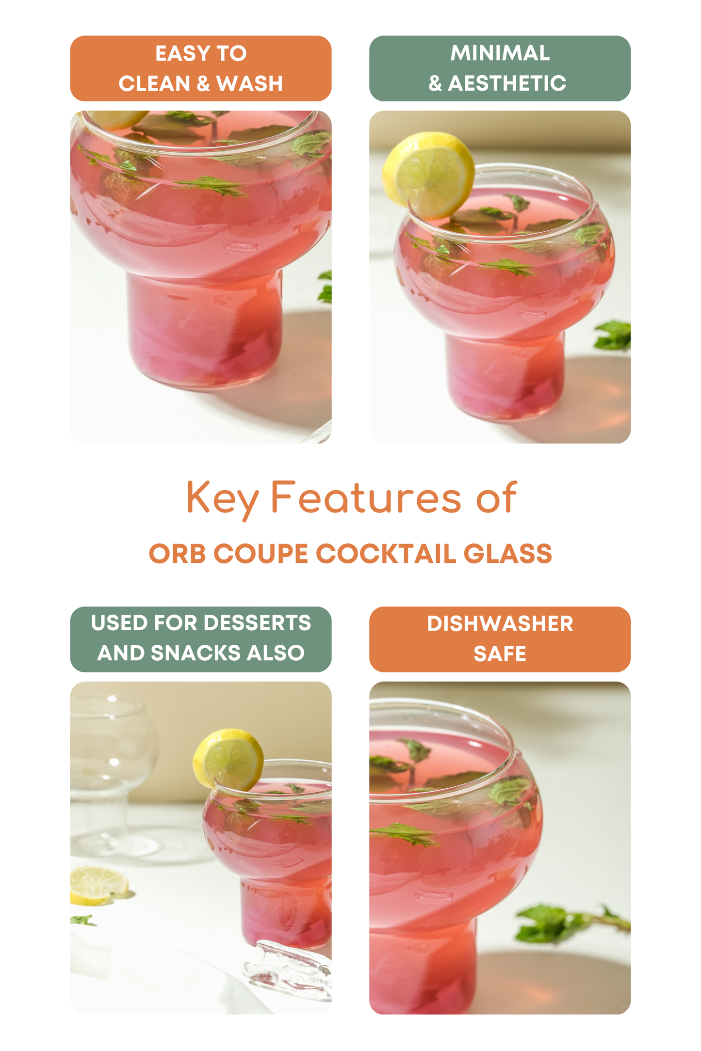 Orb Coupe Cocktail Glass Set of 2 (300ml)