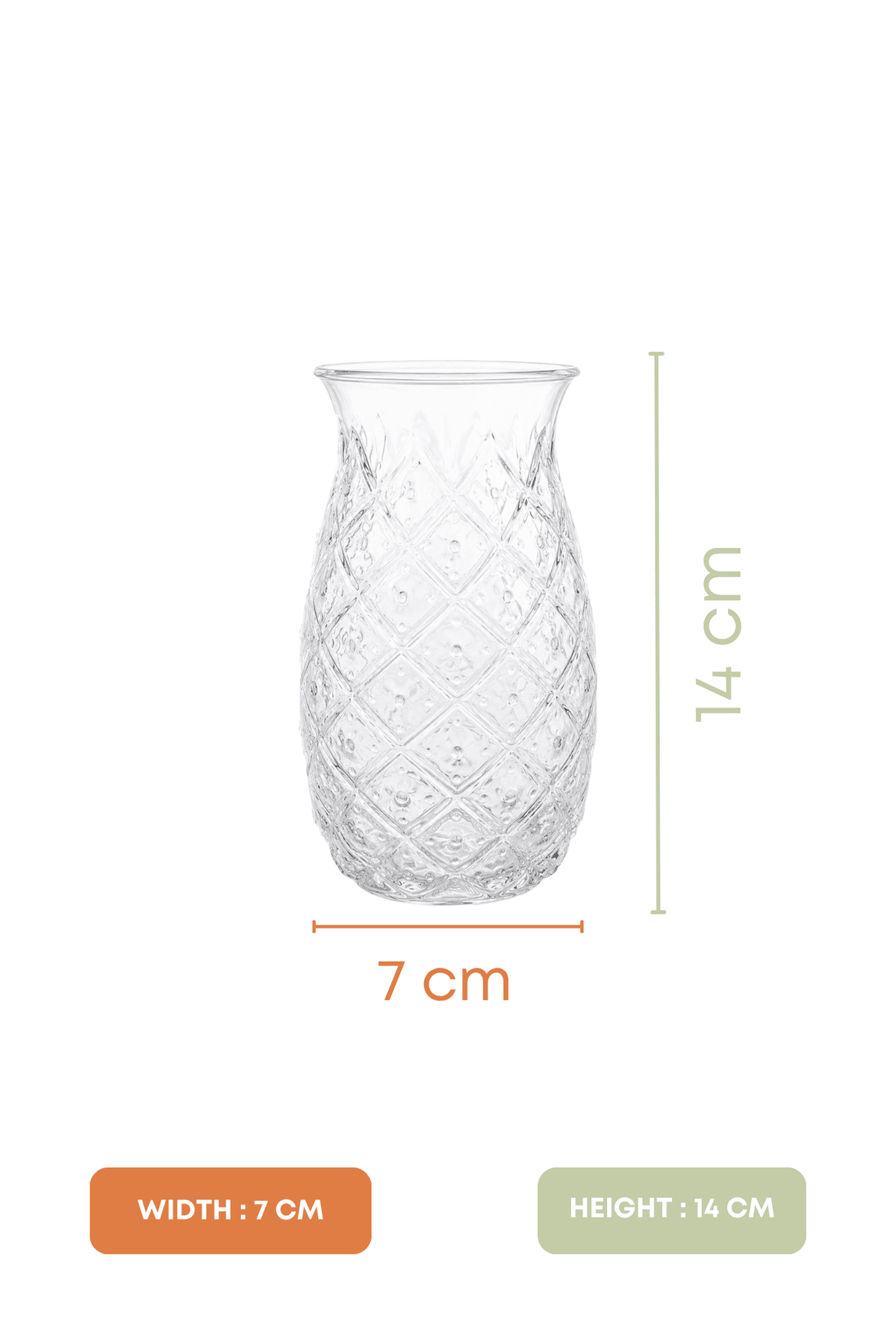Pineapple Sip Cocktail Glass Set of 2 (500ml)