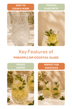 Pineapple Sip Cocktail Glass Set of 2 (500ml)