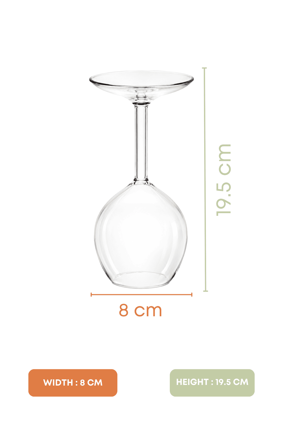 Upside Down Cocktail Glass Set of 2 (400ml)