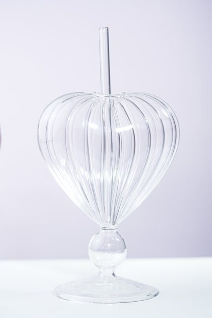 Éclat Amour Cocktail Glass with Glass Straw Set of 2 (250ml)