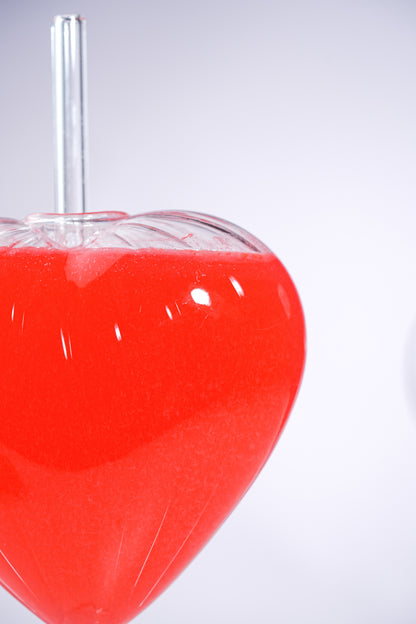 Éclat Amour Cocktail Glass with Glass Straw Set of 2 (250ml)