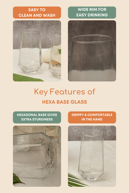 Hexa Base Glass Set of 6 (575ml)