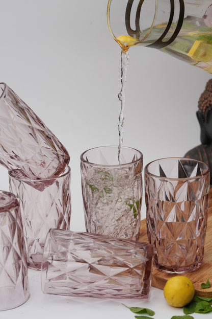 Hibiscus Purple Glass Set of 6 (400ml)