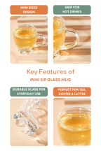 Mini Sip Glass Mug Set of 6 (94ml)