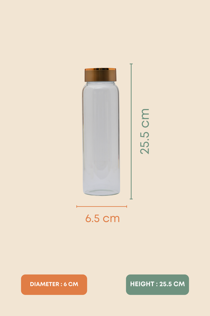 Minimalist Borosilicate Glass Bottle 1 Litre
