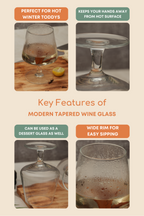 Modern Tapered Wine Glass Set of 6 (450ml)