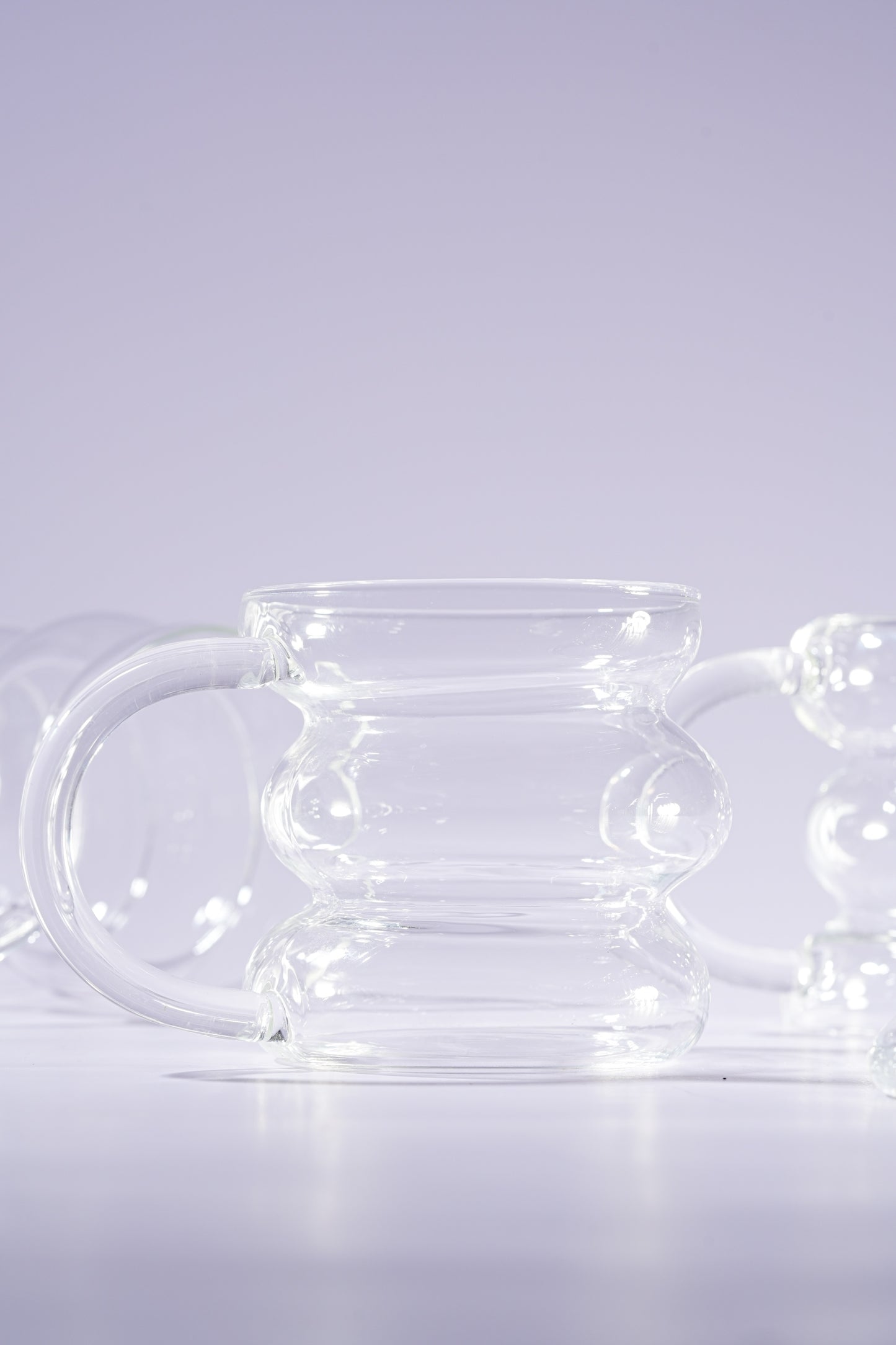 Ripple Stack Borosilicate Glass Mug Set of 4 (350ml)