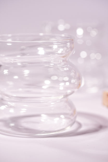 Ripple Stack Borosilicate Glass Mug Set of 4 (350ml)