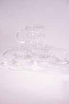 Ripple Stack Borosilicate Glass Mug Set of 4 (350ml)