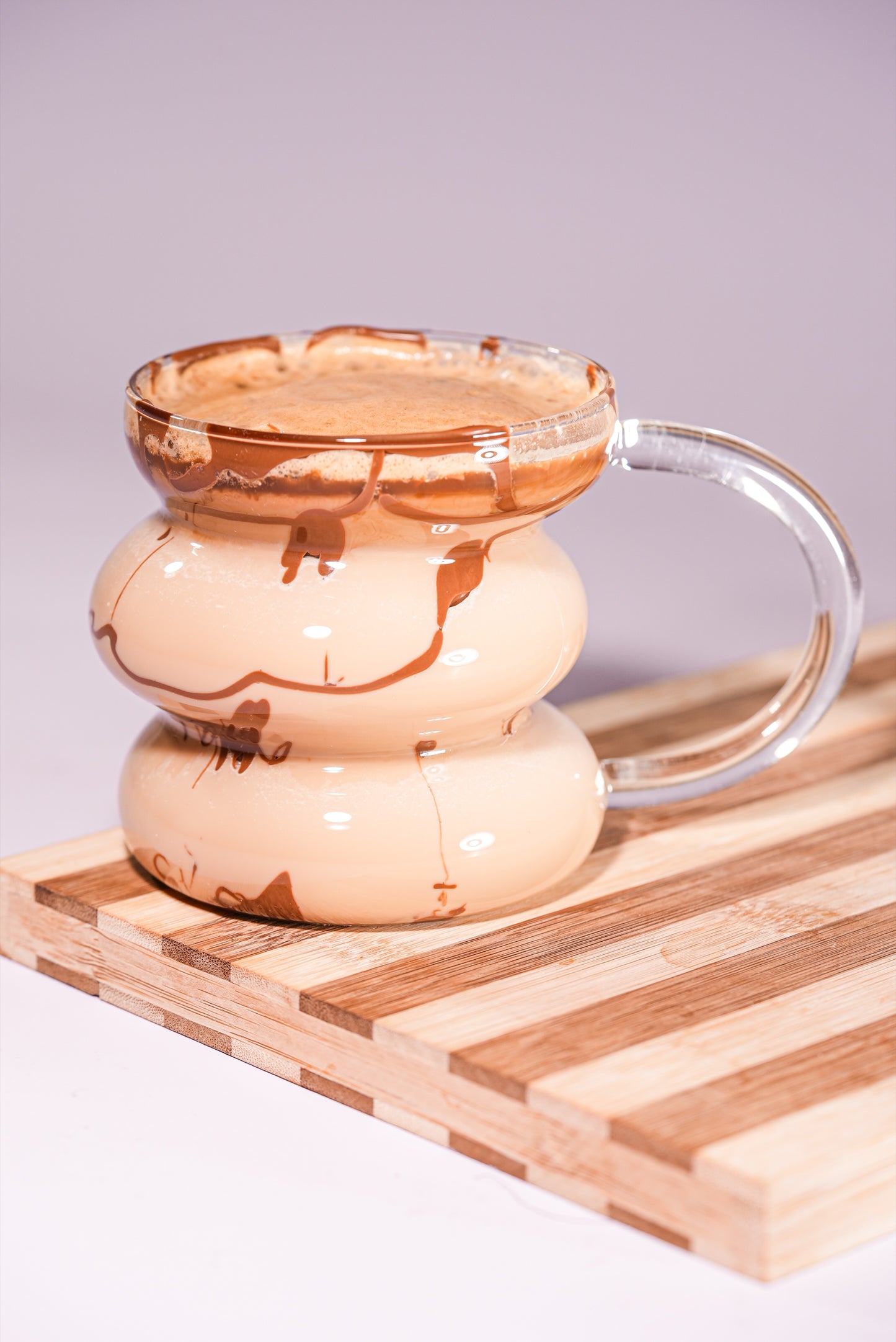 Ripple Stack Borosilicate Glass Mug Set of 4 (350ml)