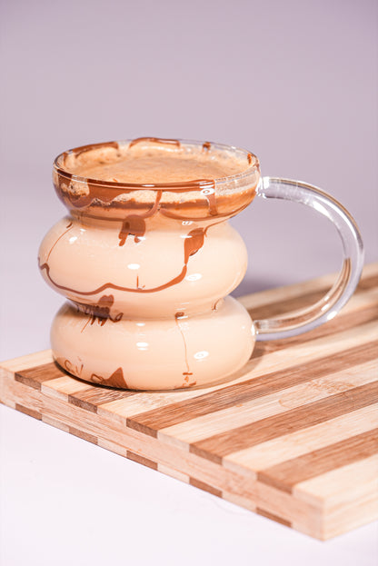 Ripple Stack Borosilicate Glass Mug Set of 4 (350ml)