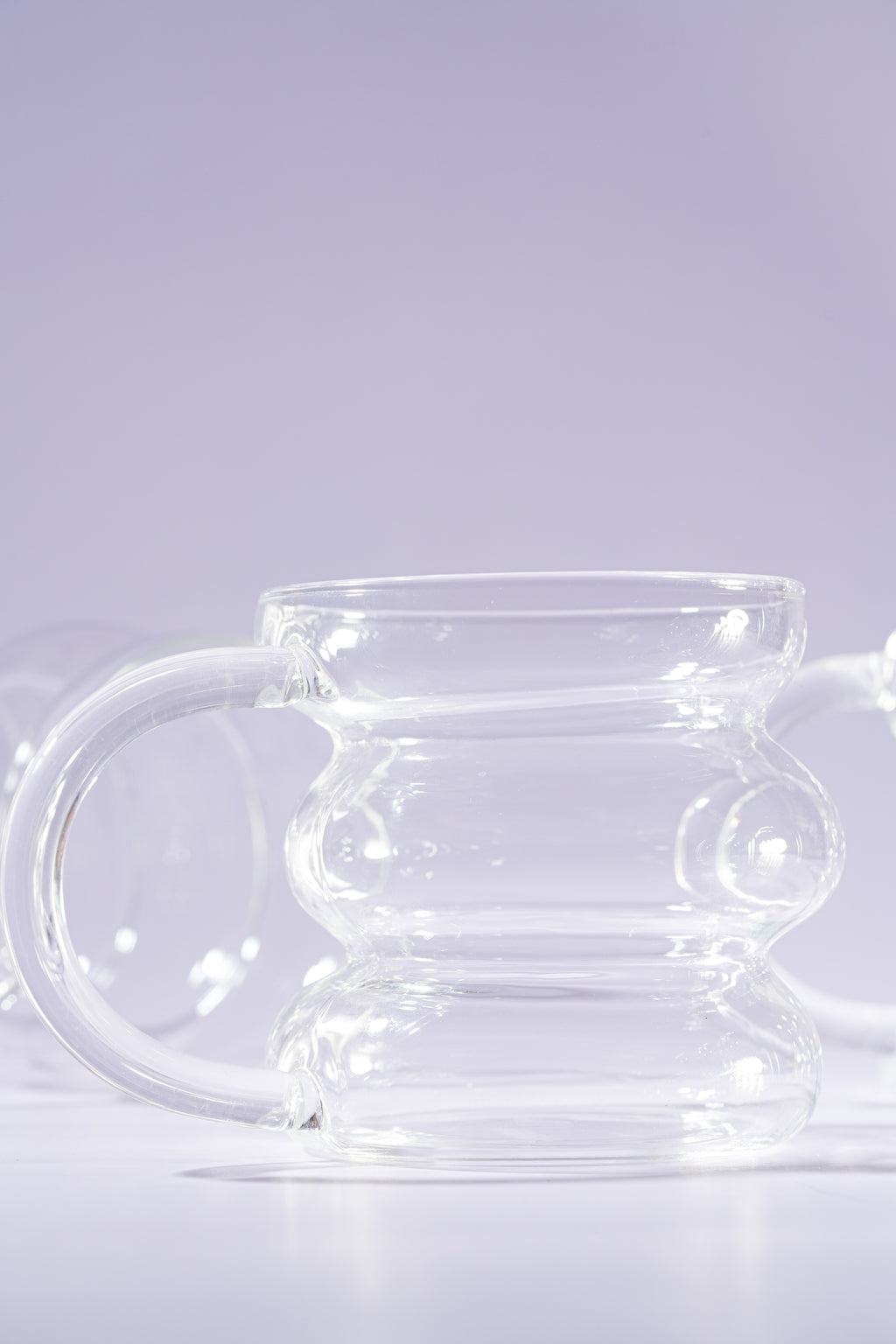 Ripple Stack Borosilicate Glass Mug Set of 4 (350ml)