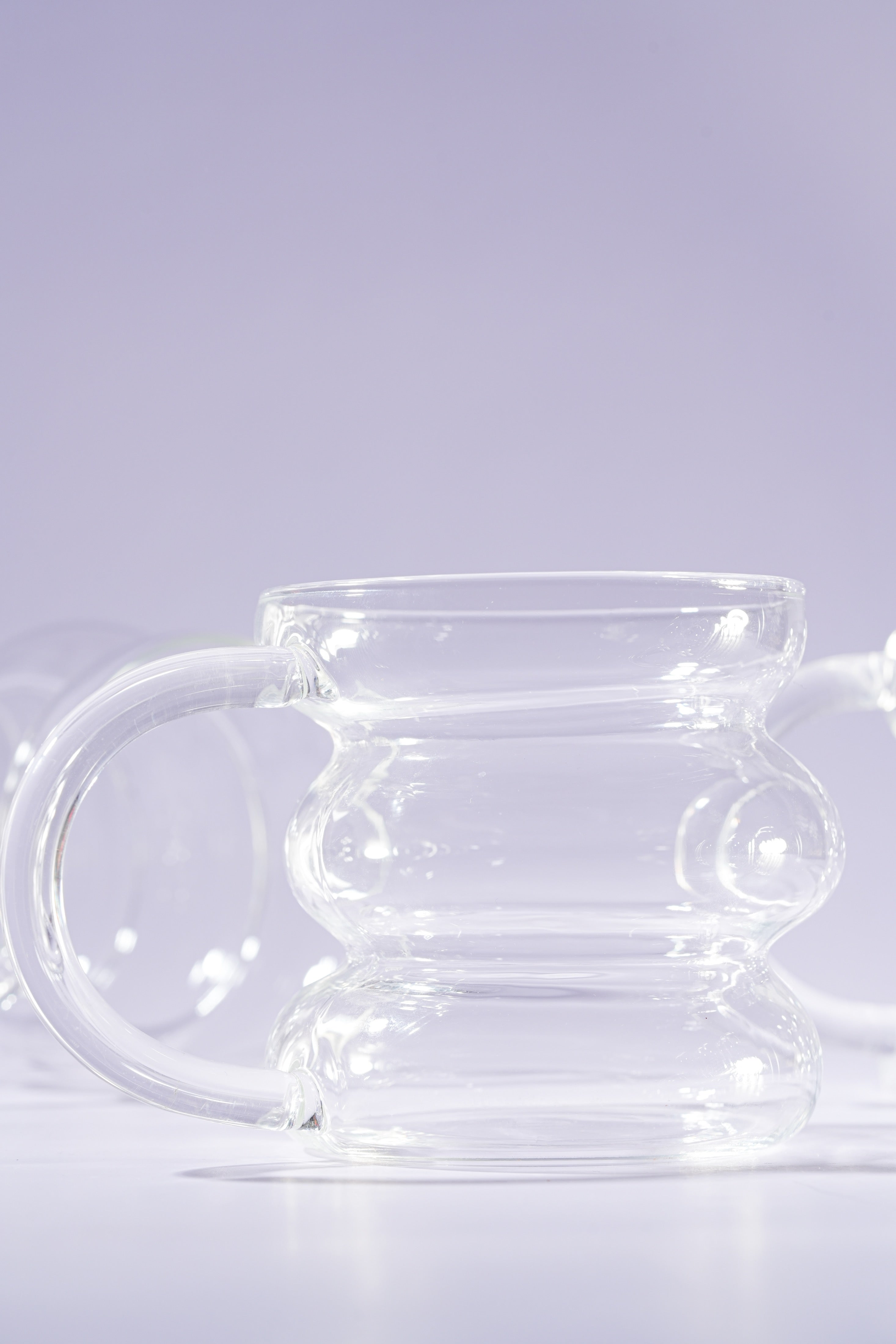 Ripple Stack Borosilicate Glass Mug Set of 4 (350ml)