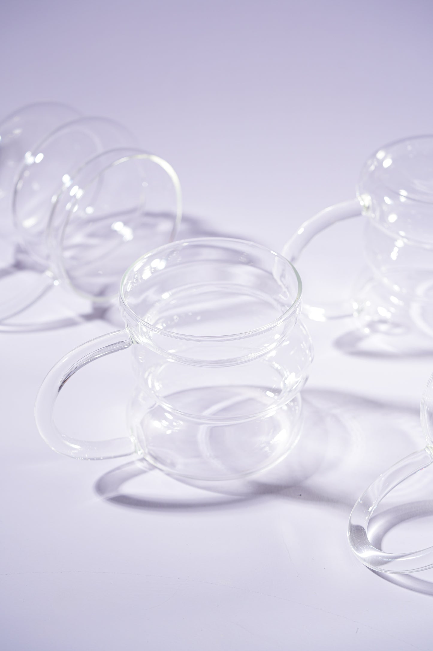 Ripple Stack Borosilicate Glass Mug Set of 4 (350ml)