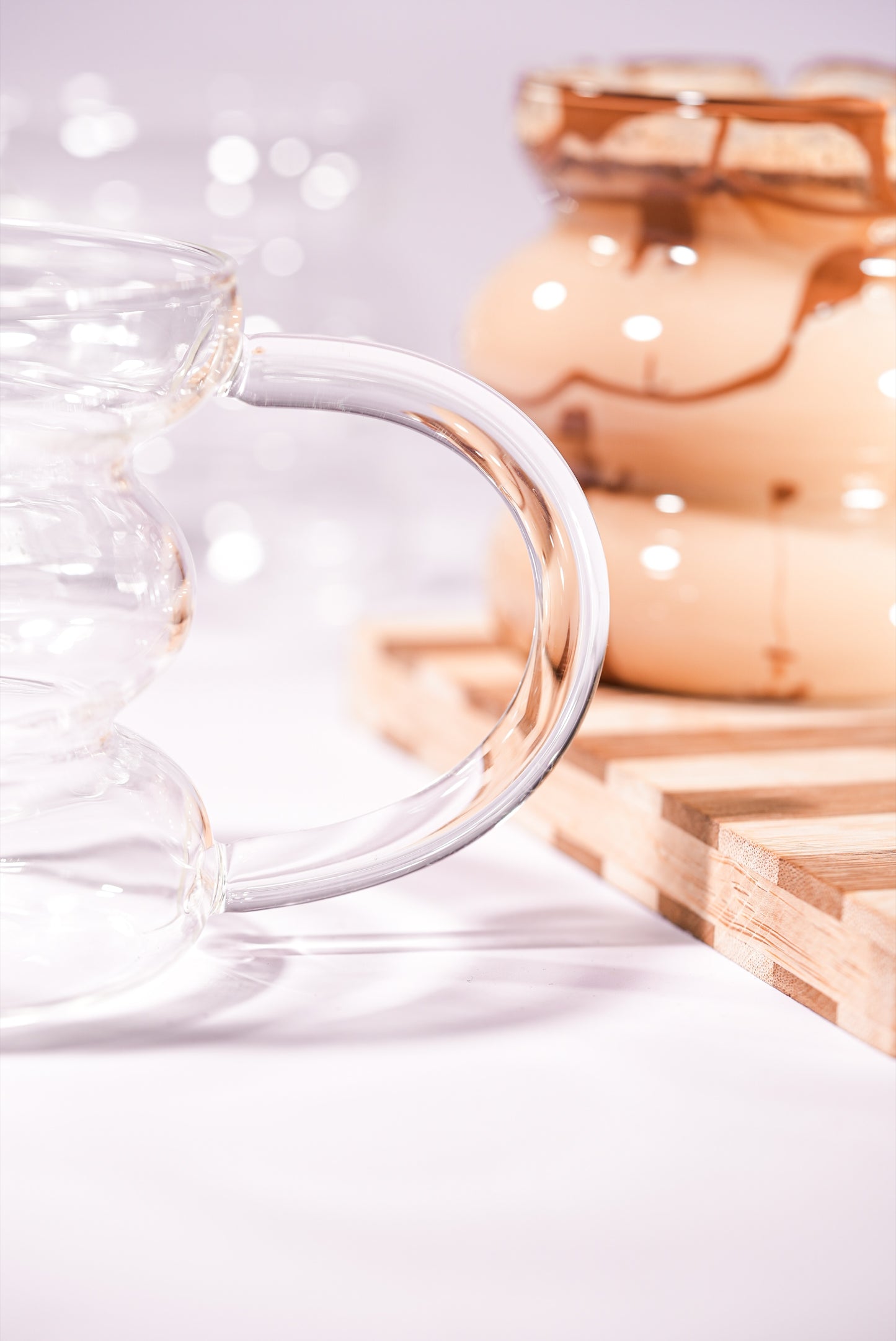 Ripple Stack Borosilicate Glass Mug Set of 4 (350ml)