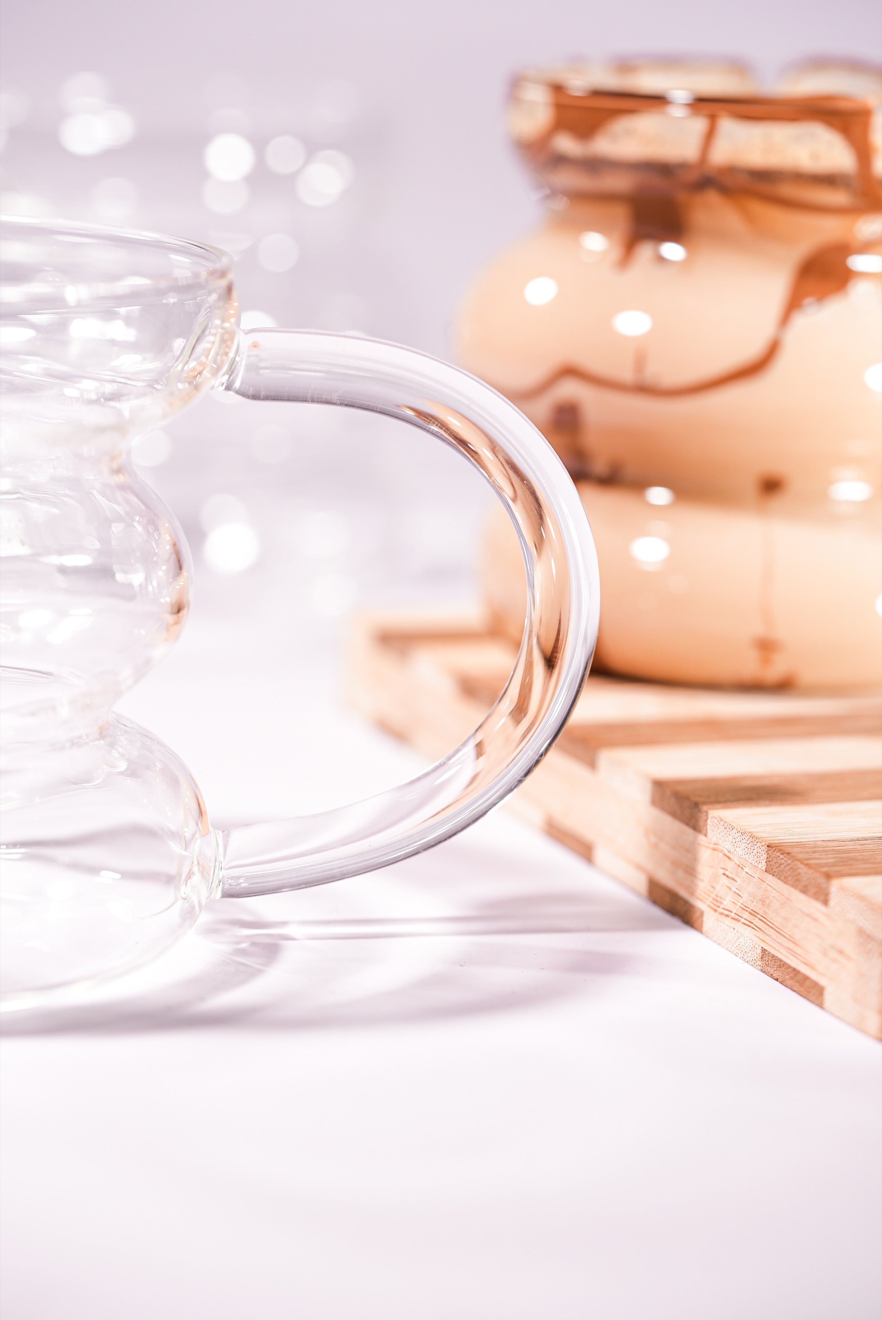 Ripple Stack Borosilicate Glass Mug Set of 4 (350ml)