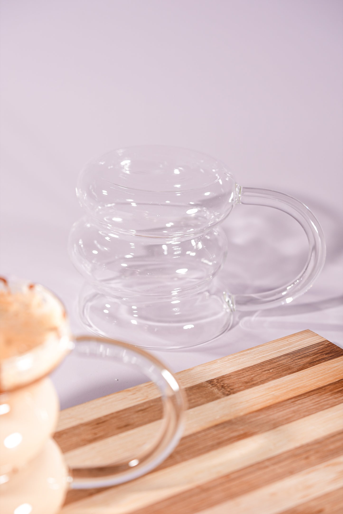 Ripple Stack Borosilicate Glass Mug Set of 4 (350ml)