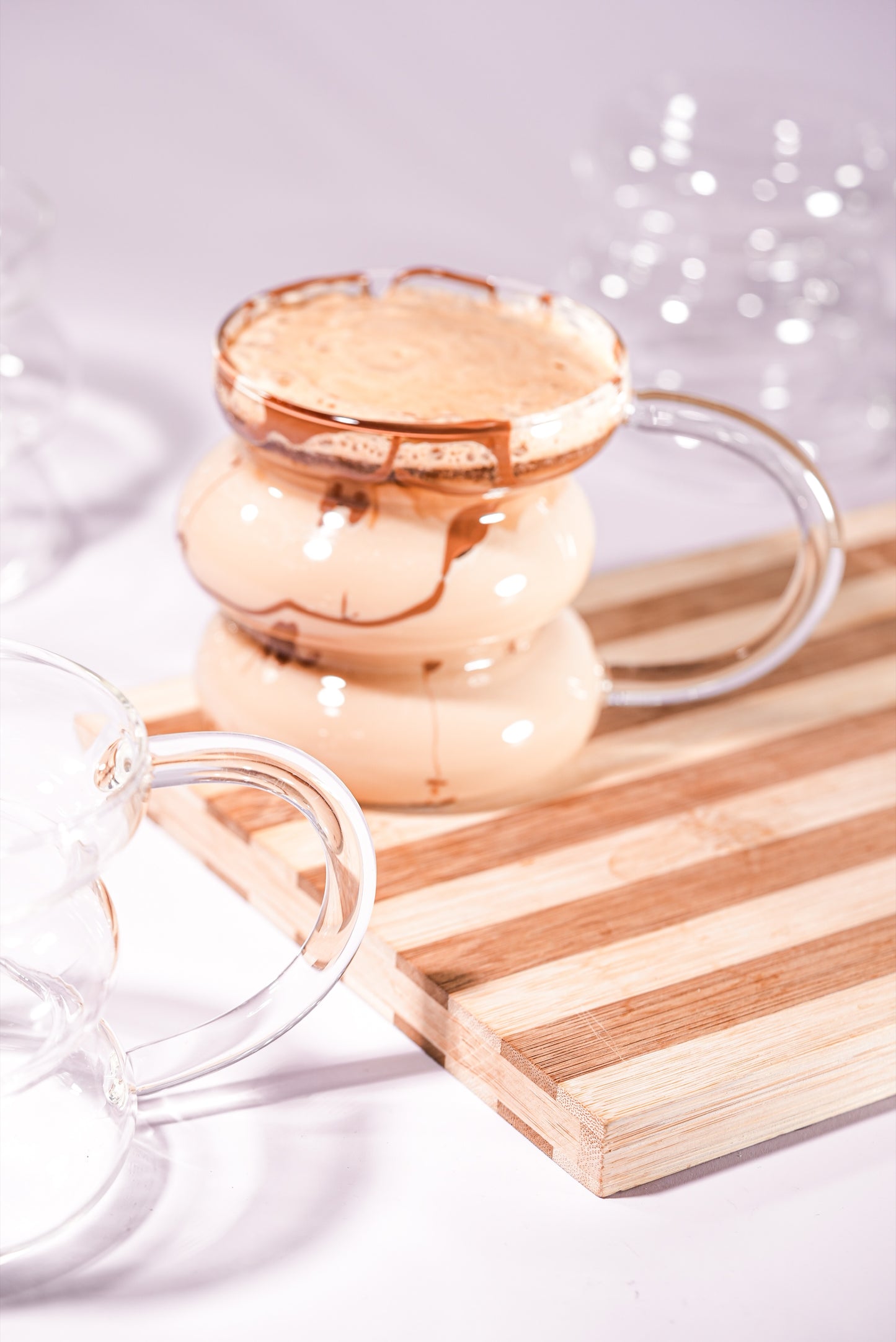 Ripple Stack Borosilicate Glass Mug Set of 4 (350ml)