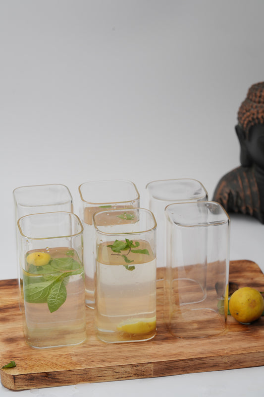 Qubo Borosilicate Glass Set of 6 (320ml)