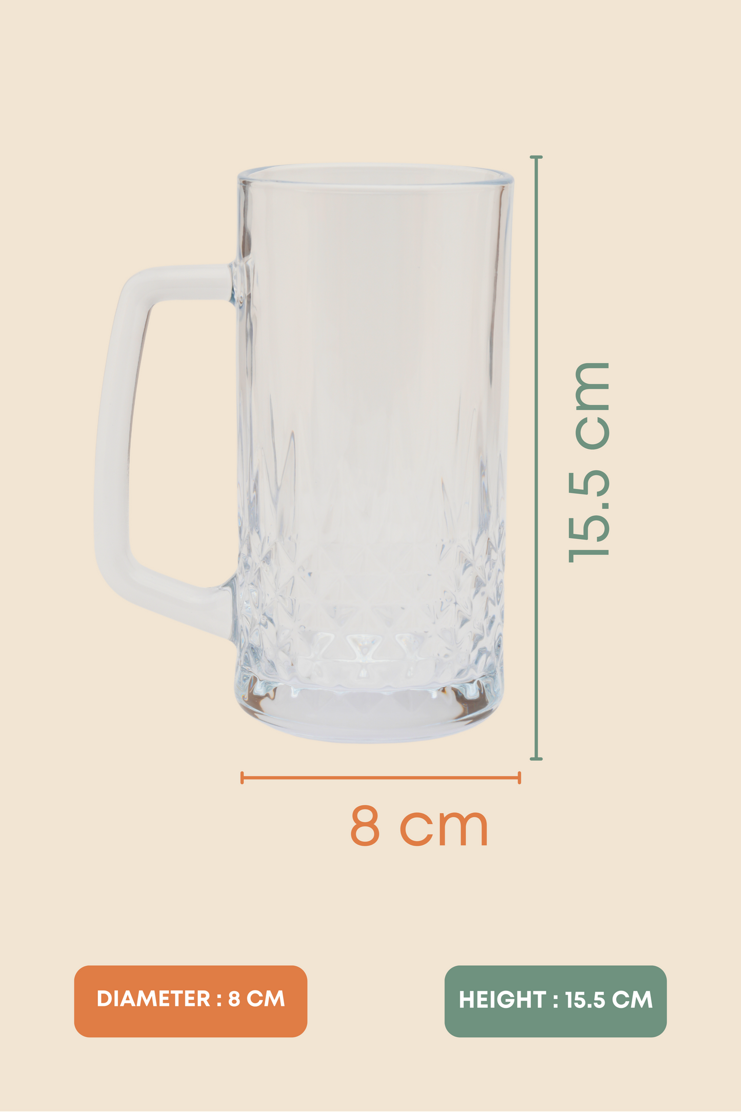 Regal Stein Beer Mug Set of 2 (450ml)