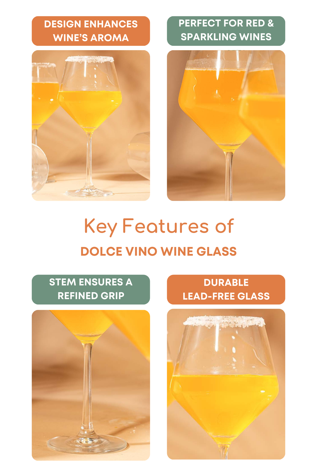 Dolce Vino Cocktail Glass Set of 6 (680ml)