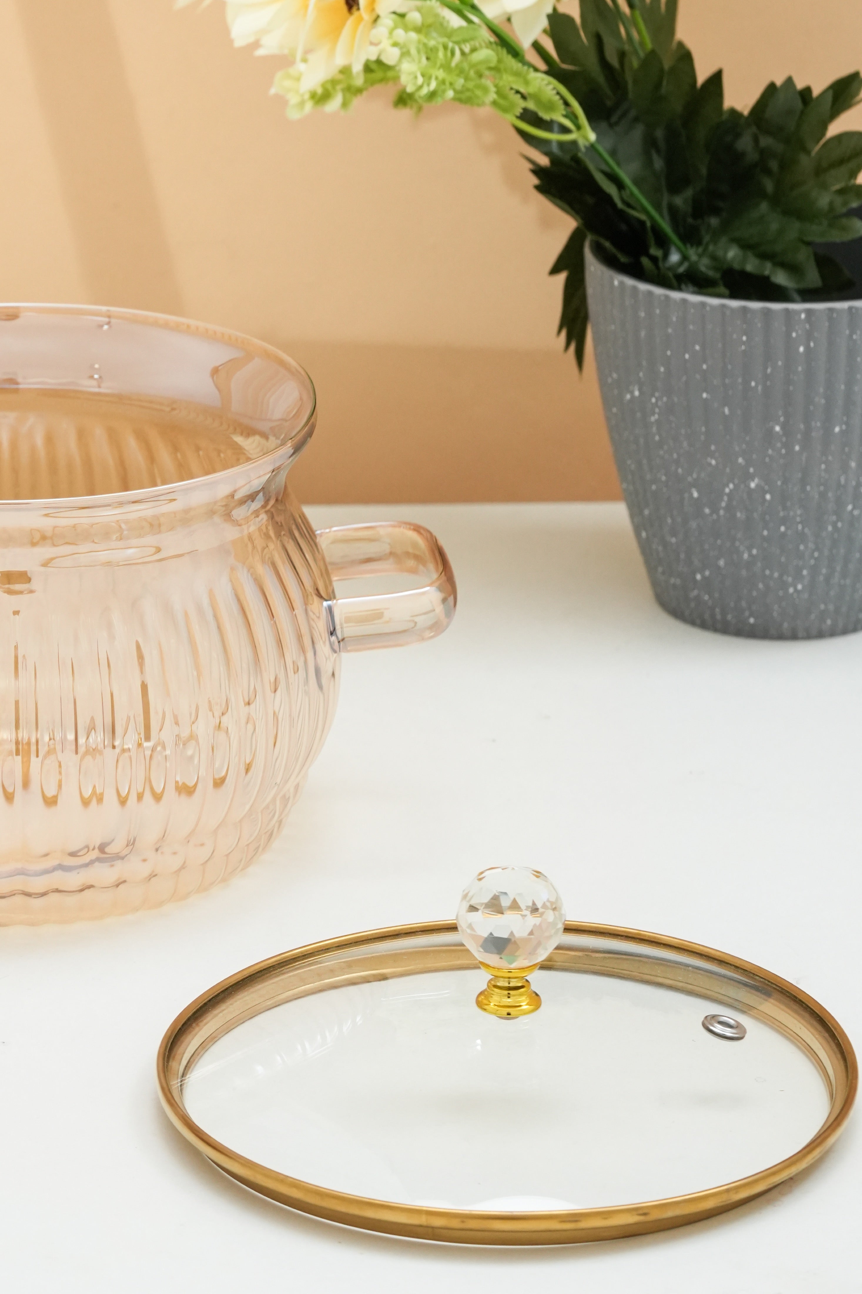 Amberila Borosilicate Glass Kadhai / Pot (2 Litre)