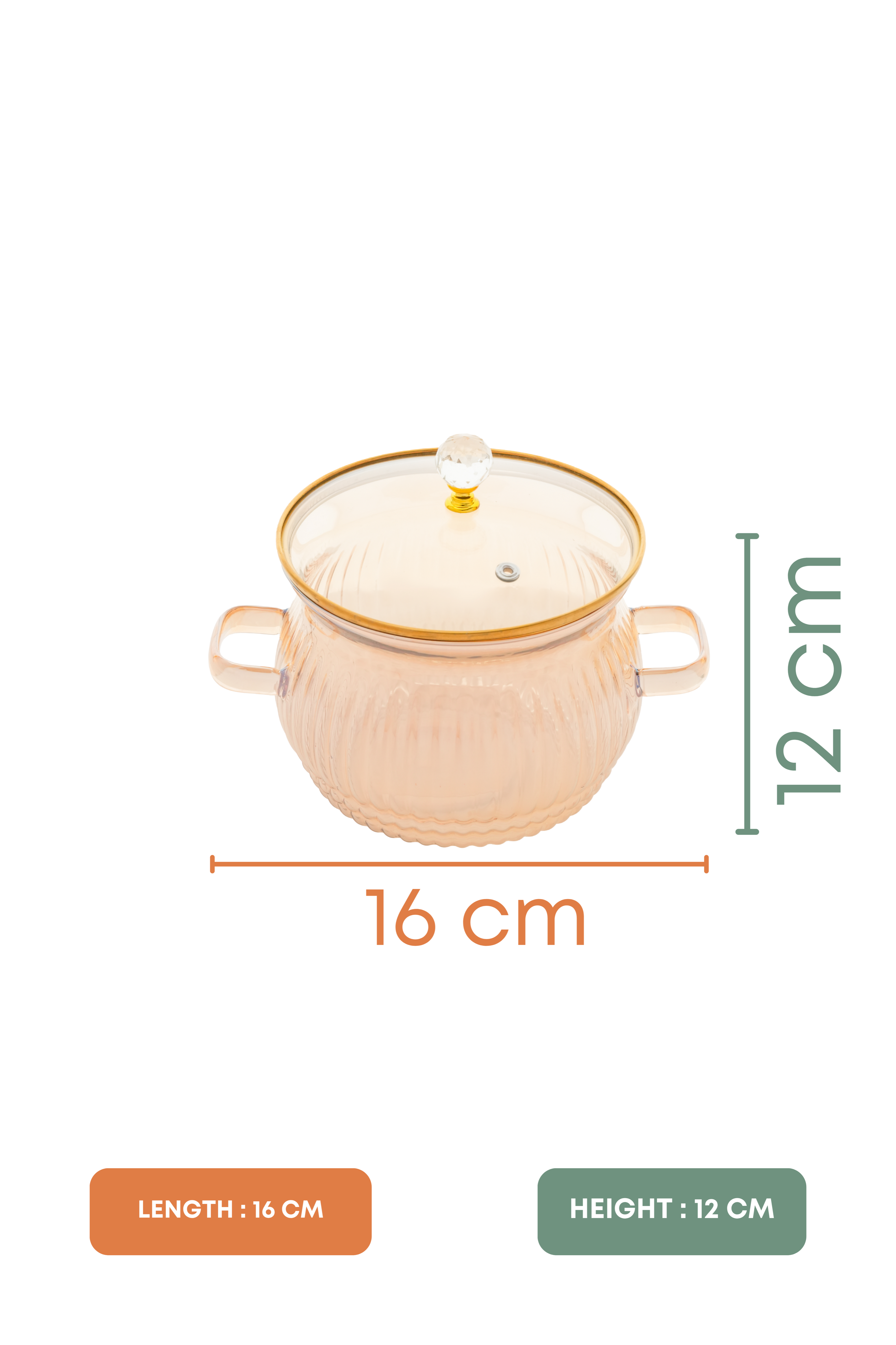 Amberila Borosilicate Glass Kadhai / Pot (2 Litre)