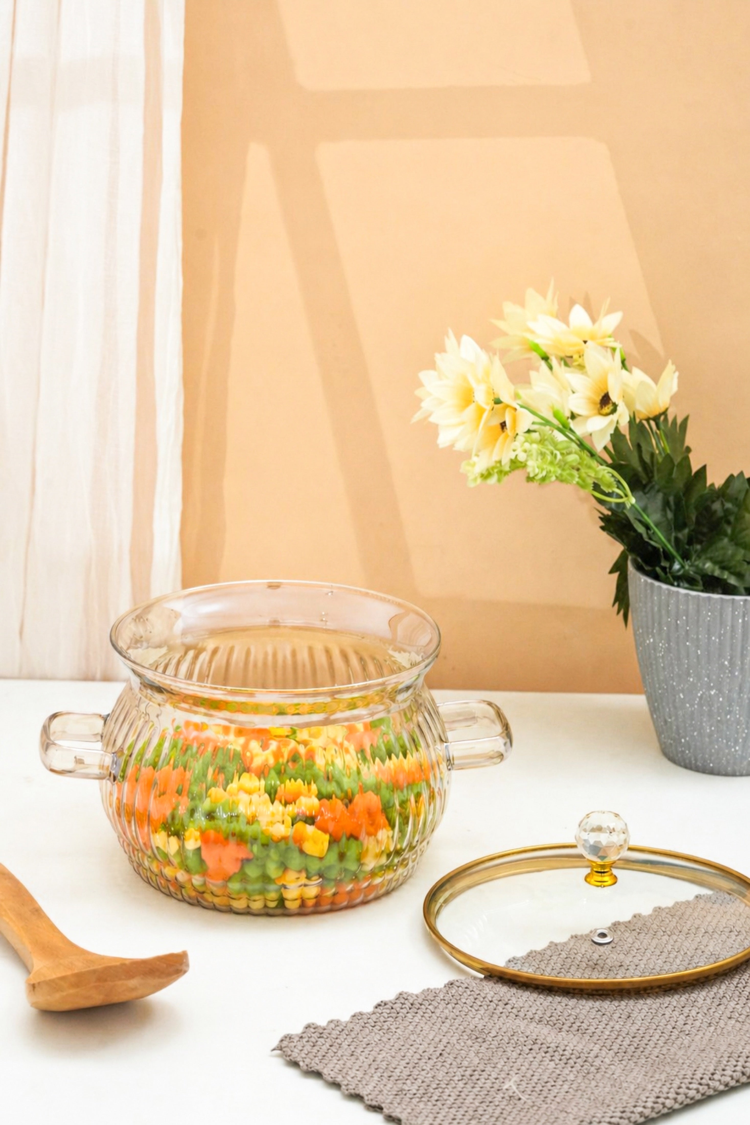 Amberila Borosilicate Glass Kadhai / Pot (2 Litre)