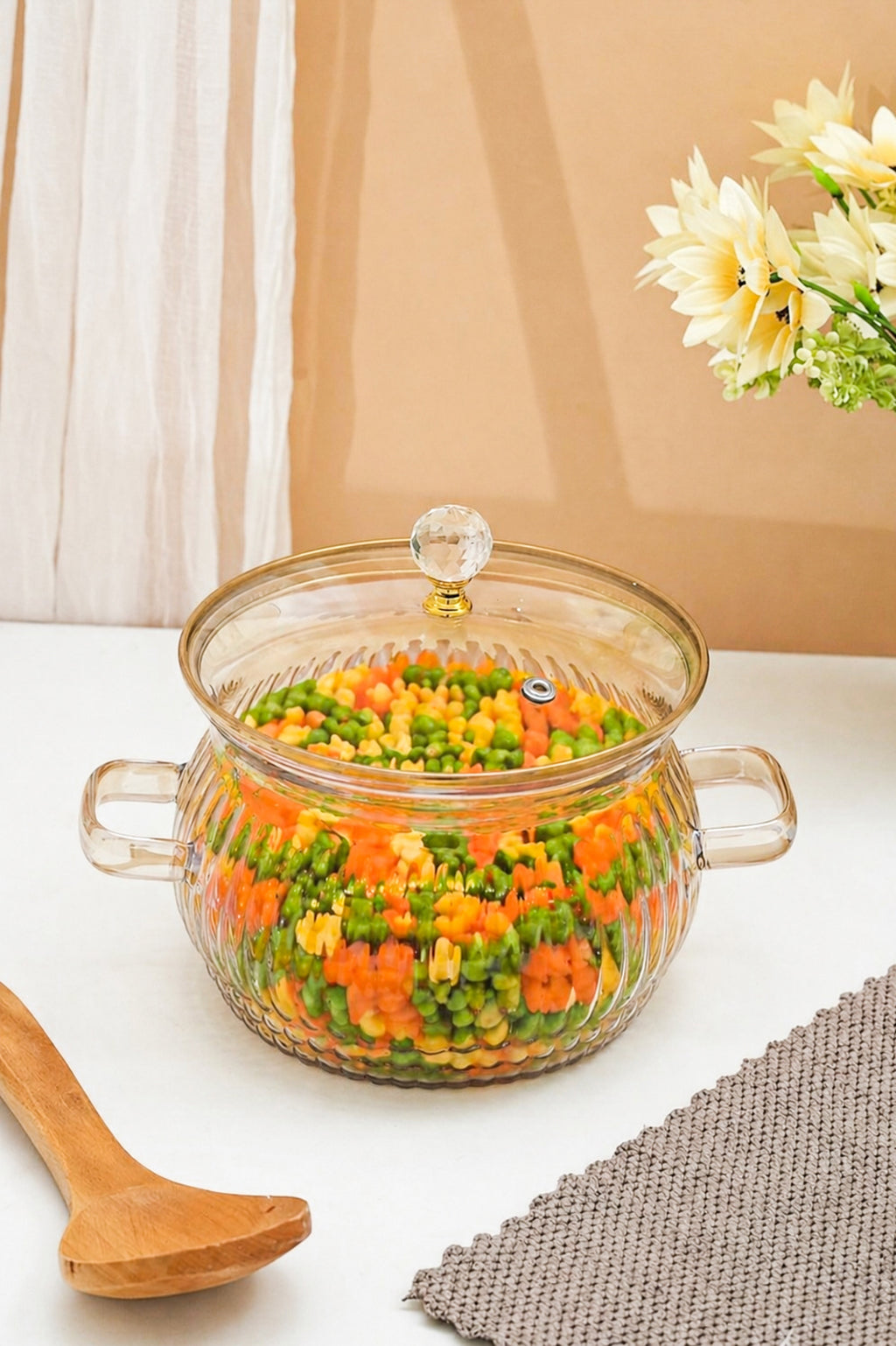 Amberila Borosilicate Glass Kadhai / Pot (2 Litre)