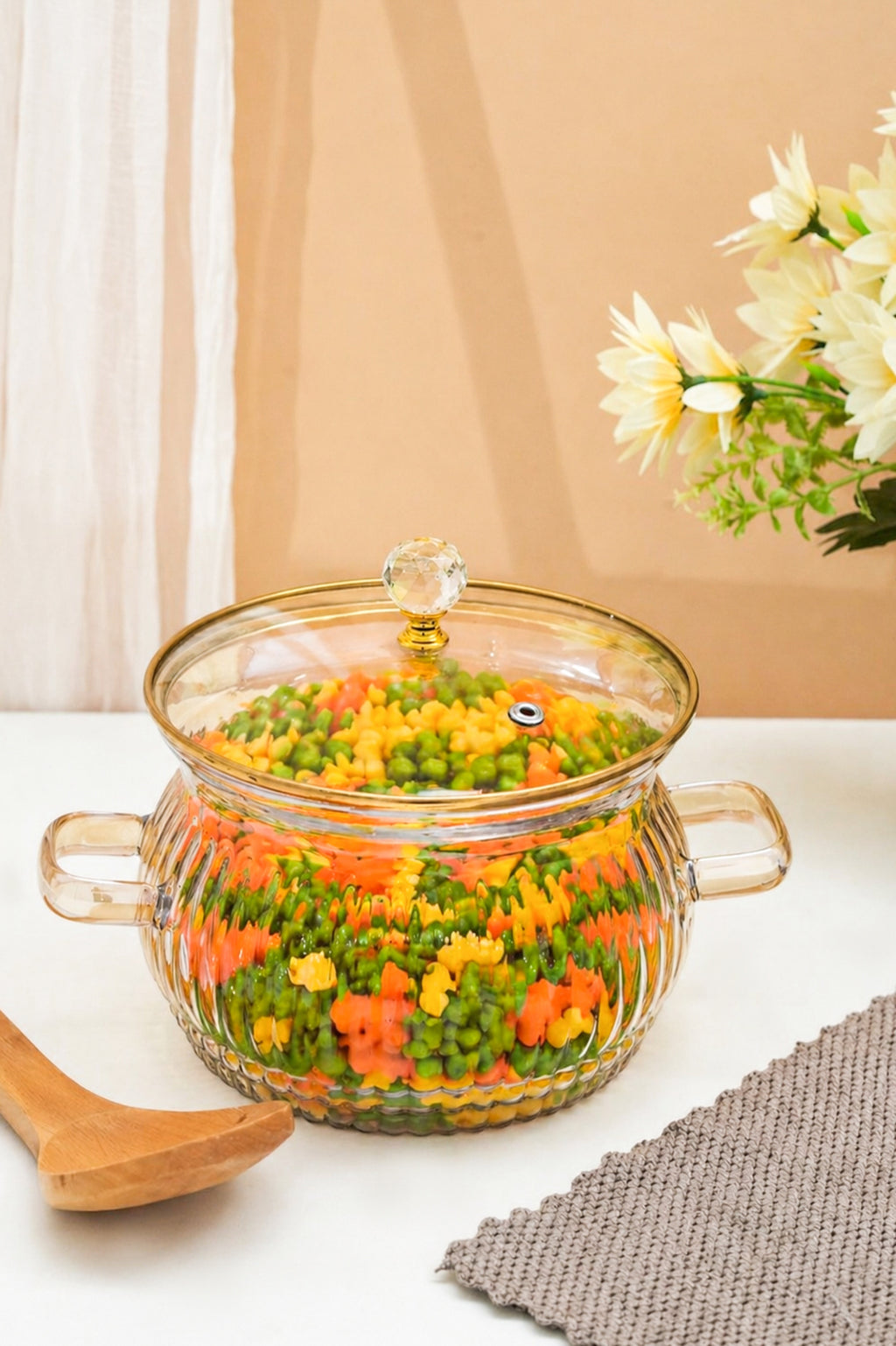 Amberila Borosilicate Glass Kadhai / Pot (2 Litre)