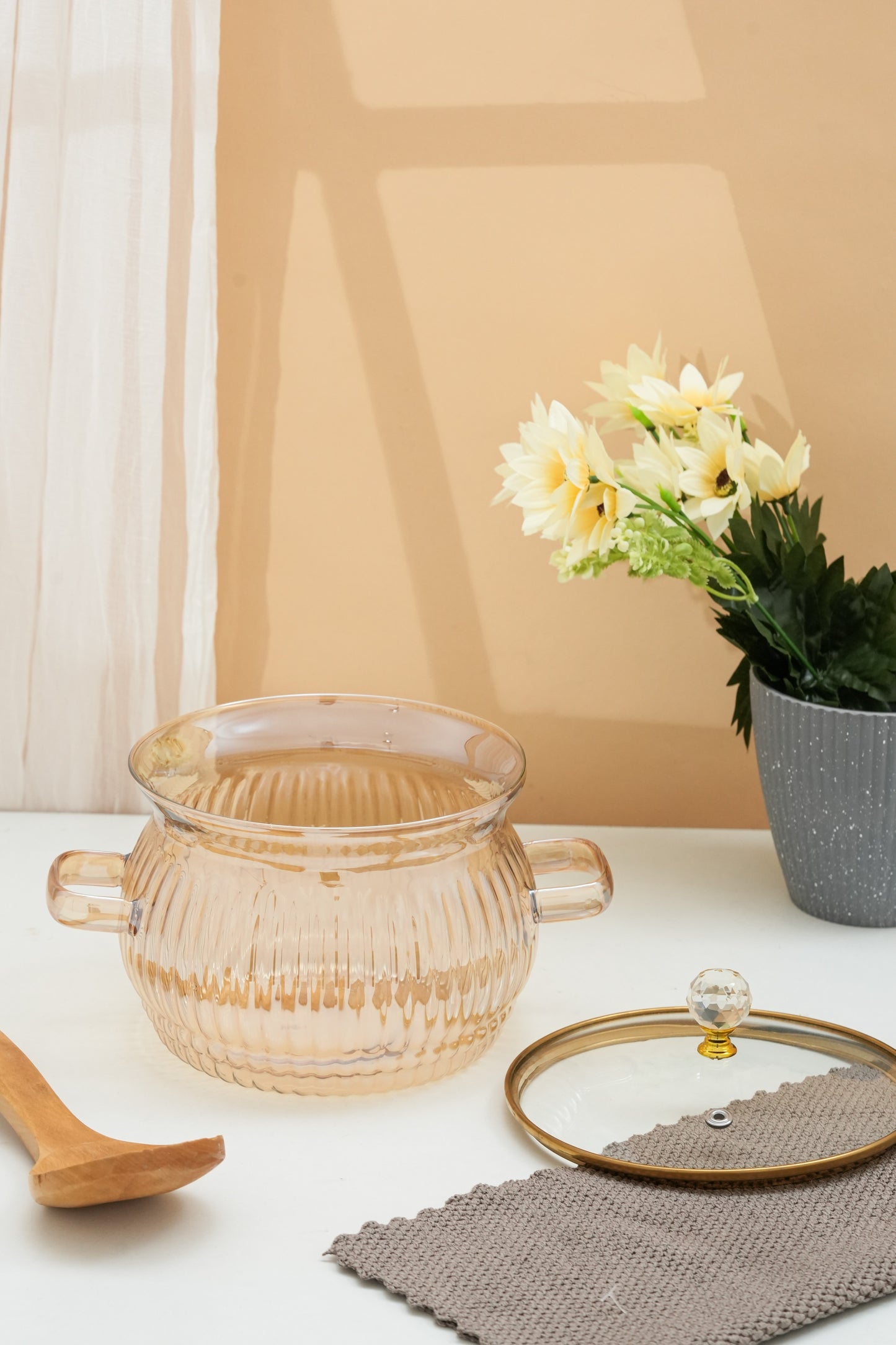 Amberila Borosilicate Glass Kadhai / Pot (2 Litre)