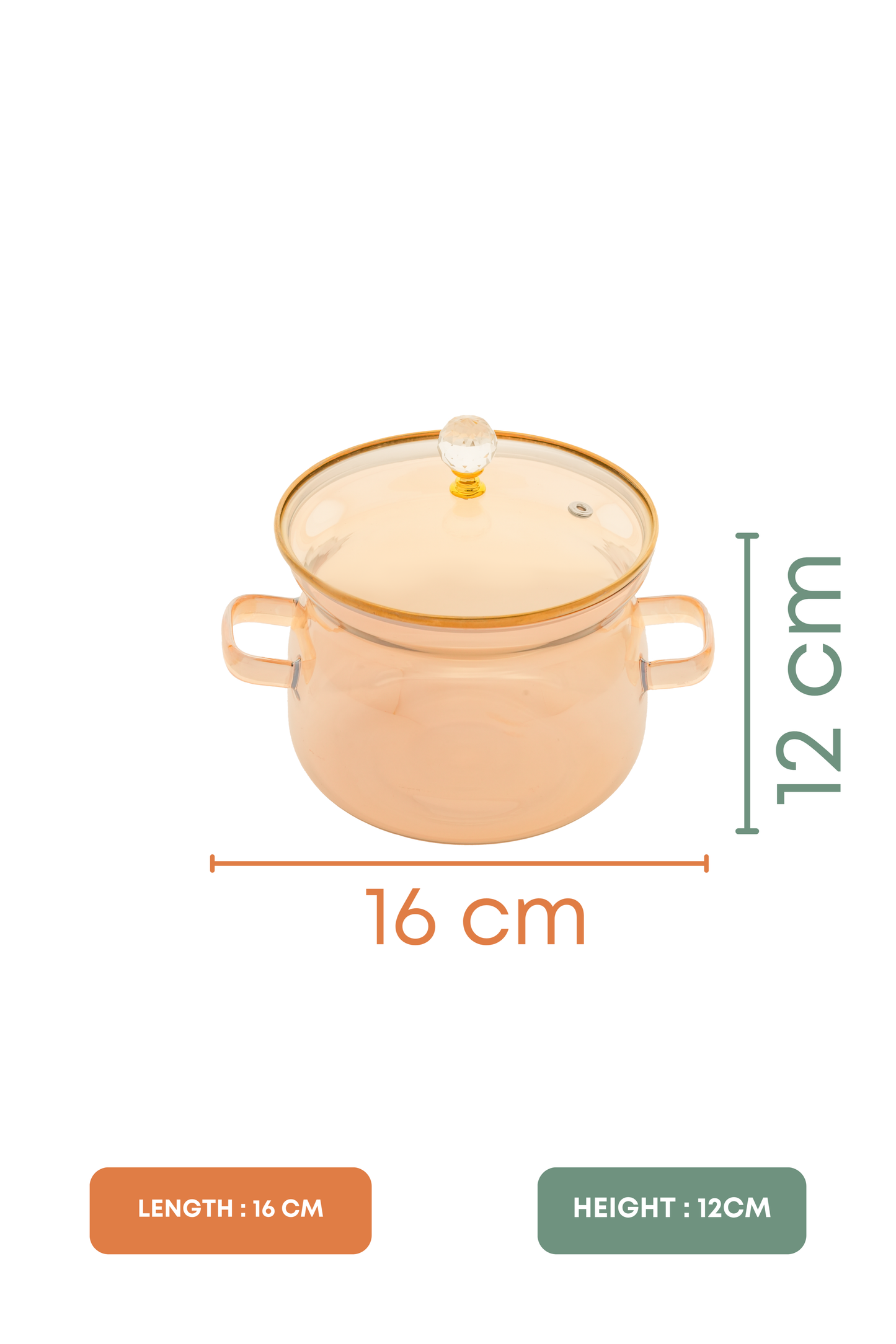 Ambero Borosilicate Glass Kadhai / Pot (2 Litre)