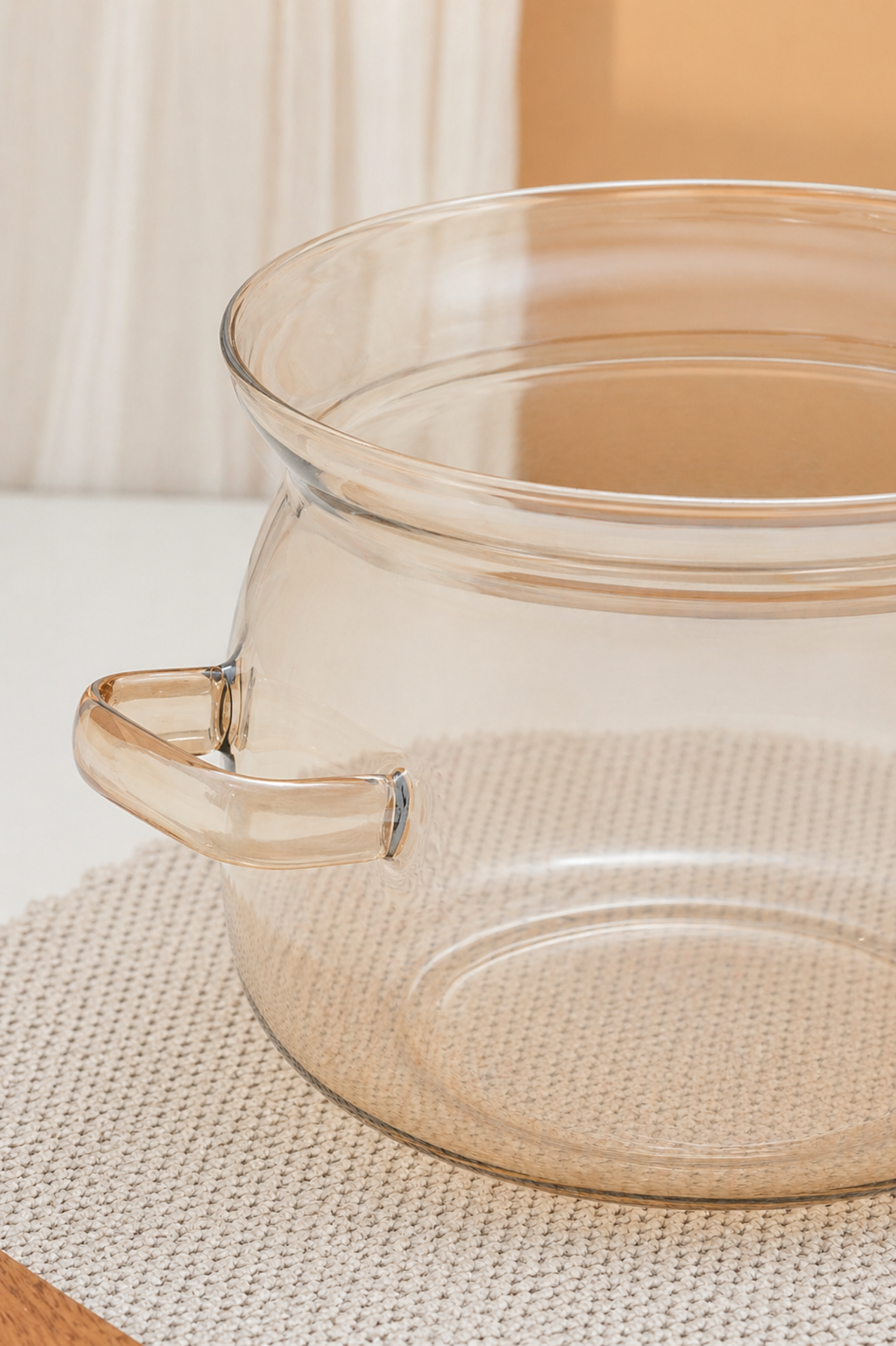 Ambero Borosilicate Glass Kadhai / Pot (2 Litre)