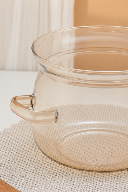Ambero Borosilicate Glass Kadhai / Pot (2 Litre)