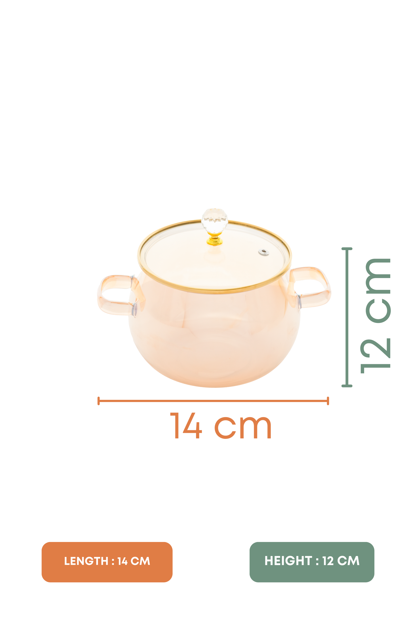 Amberana Borosilicate Glass Kadhai / Pot (2 Litre)