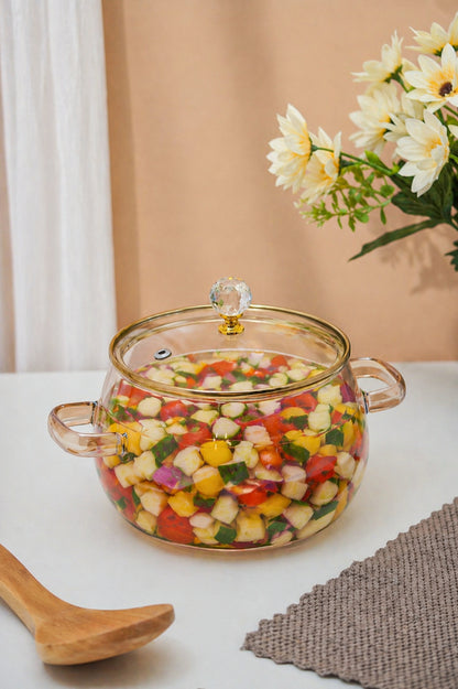 Amberana Borosilicate Glass Kadhai / Pot (2 Litre)